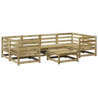 vidaXL 7 Piece Garden Sofa Set Impregnated Wood Pine - 3299311 - Sofa In Store