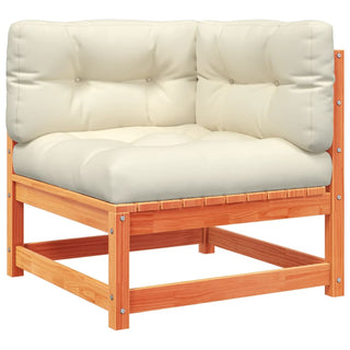 vidaXL 7 Piece Garden Sofa Set with Cushions Wax Brown Solid Wood Pine - Sofa In Store