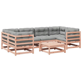 vidaXL 7 Piece Garden Sofa Set with Cushions Solid Wood Douglas Fir - 3299314 - Sofa In Store