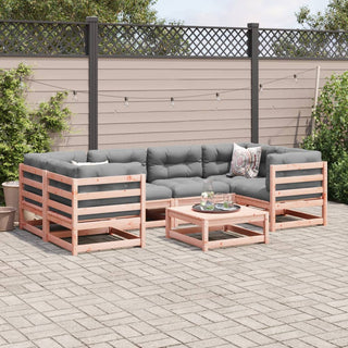 vidaXL 7 Piece Garden Sofa Set with Cushions Solid Wood Douglas Fir - 3299314 - Sofa In Store