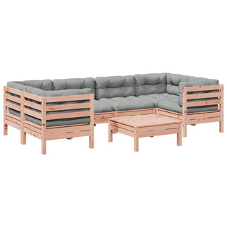vidaXL 7 Piece Garden Sofa Set with Cushions Solid Wood Douglas Fir - 3299317 - Sofa In Store
