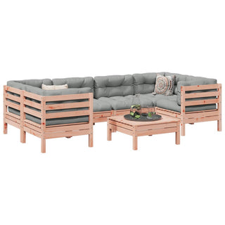 vidaXL 7 Piece Garden Sofa Set with Cushions Solid Wood Douglas Fir - 3299317 - Sofa In Store