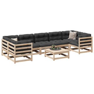 vidaXL 8 Piece Garden Sofa Set Solid Wood Pine - 3299331 - Sofa In Store
