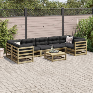 vidaXL 8 Piece Garden Sofa Set Impregnated Wood Pine - 3299334 - Sofa In Store