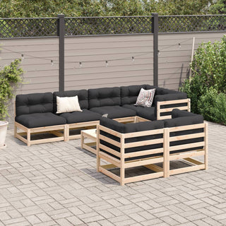 vidaXL 8 Piece Garden Sofa Set Solid Wood Pine - 3299342 - Sofa In Store