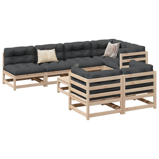 vidaXL 8 Piece Garden Sofa Set Solid Wood Pine - 3299342 - Sofa In Store
