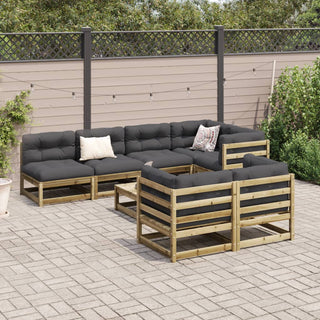 vidaXL 8 Piece Garden Sofa Set Impregnated Wood Pine - 3299345 - Sofa In Store