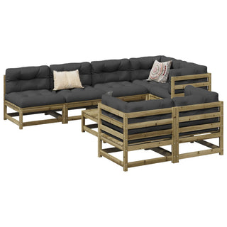 vidaXL 8 Piece Garden Sofa Set Impregnated Wood Pine - 3299345 - Sofa In Store