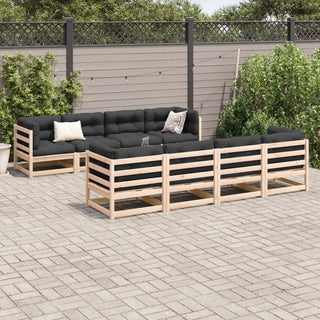 vidaXL 9 Piece Garden Sofa Set Solid Wood Pine - 3299353 - Sofa In Store