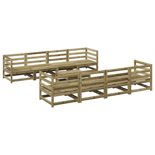 vidaXL 9 Piece Garden Sofa Set Impregnated Wood Pine - 3299357 - Sofa In Store
