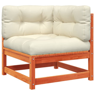 vidaXL 9 Piece Garden Sofa Set with Cushions Wax Brown Solid Wood Pine - 3299371 - Sofa In Store