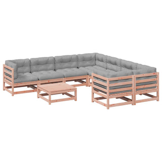 vidaXL 9 Piece Garden Sofa Set with Cushions Solid Wood Douglas Fir - 3299372 - Sofa In Store