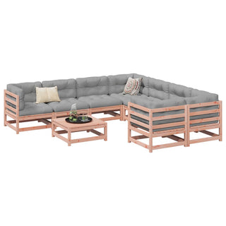 vidaXL 9 Piece Garden Sofa Set with Cushions Solid Wood Douglas Fir - 3299372 - Sofa In Store