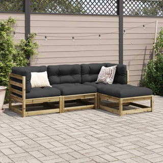 vidaXL 4 Piece Garden Sofa Set Impregnated Wood Pine - 3299380 - Sofa In Store