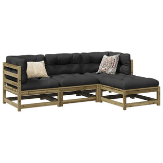 vidaXL 4 Piece Garden Sofa Set Impregnated Wood Pine - 3299380 - Sofa In Store