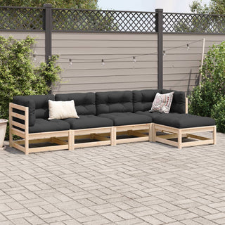 vidaXL 5 Piece Garden Sofa Set Solid Wood Pine - 3299384 - Sofa In Store