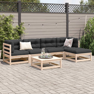 vidaXL 6 Piece Garden Sofa Set Solid Wood Pine - 3299396 - Sofa In Store