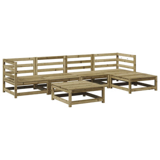 vidaXL 6 Piece Garden Sofa Set Impregnated Wood Pine - 3299400 - Sofa In Store