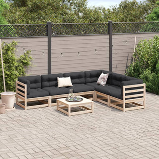 vidaXL 7 Piece Garden Sofa Set Solid Wood Pine - 3299463 - Sofa In Store