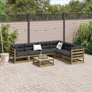 vidaXL 7 Piece Garden Sofa Set Impregnated Wood Pine - 3299466 - Sofa In Store