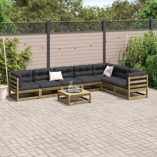 vidaXL 8 Piece Garden Sofa Set Impregnated Wood Pine - 3299477 - Sofa In Store