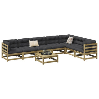 vidaXL 8 Piece Garden Sofa Set Impregnated Wood Pine - 3299477 - Sofa In Store