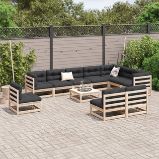 vidaXL 11 Piece Garden Sofa Set Solid Wood Pine - 3299485 - Sofa In Store