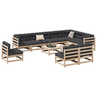 vidaXL 11 Piece Garden Sofa Set Solid Wood Pine - 3299485 - Sofa In Store