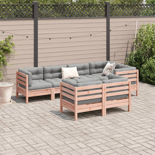 vidaXL 7 Piece Garden Sofa Set with Cushions Solid Wood Douglas Fir - 3299498 - Sofa In Store