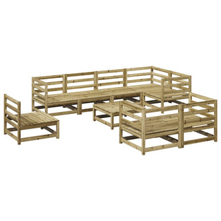 vidaXL 9 Piece Garden Sofa Set Impregnated Wood Pine - 3299511 - Sofa In Store