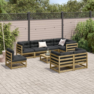 vidaXL 9 Piece Garden Sofa Set Impregnated Wood Pine - 3299511 - Sofa In Store