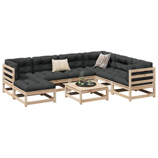 vidaXL 8 Piece Garden Sofa Set Solid Wood Pine - 3299552 - Sofa In Store