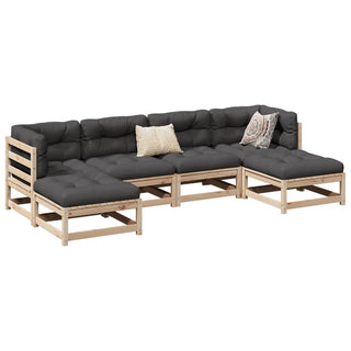 vidaXL 6 Piece Garden Sofa Set Solid Wood Pine - 3299563 - Sofa In Store