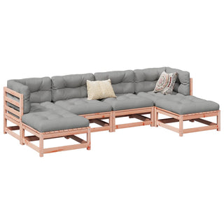 vidaXL 6 Piece Garden Sofa Set Solid Wood Douglas Fir - 3299565 - Sofa In Store