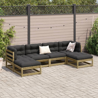 vidaXL 6 Piece Garden Sofa Set Impregnated Wood Pine - 3299566 - Sofa In Store