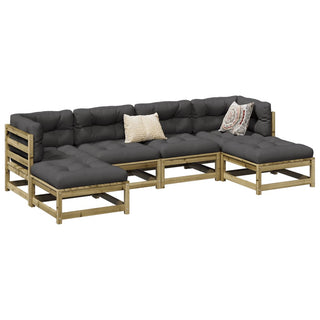 vidaXL 6 Piece Garden Sofa Set Impregnated Wood Pine - 3299566 - Sofa In Store