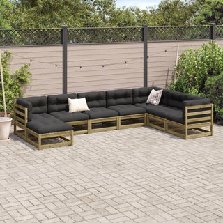 vidaXL 8 Piece Garden Sofa Set Impregnated Wood Pine - 3299577 - Sofa In Store