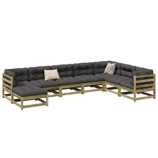 vidaXL 8 Piece Garden Sofa Set Impregnated Wood Pine - 3299577 - Sofa In Store