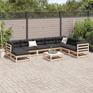 vidaXL 9 Piece Garden Sofa Set Solid Wood Pine - 3299581 - Sofa In Store