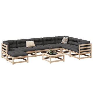 vidaXL 9 Piece Garden Sofa Set Solid Wood Pine - 3299581 - Sofa In Store