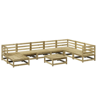 vidaXL 9 Piece Garden Sofa Set Impregnated Wood Pine - 3299584 - Sofa In Store