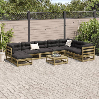 vidaXL 9 Piece Garden Sofa Set Impregnated Wood Pine - 3299584 - Sofa In Store