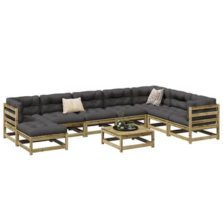 vidaXL 9 Piece Garden Sofa Set Impregnated Wood Pine - 3299584 - Sofa In Store