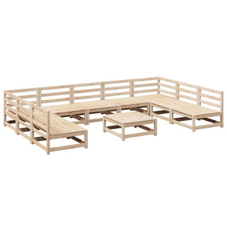 vidaXL 10 Piece Garden Sofa Set Solid Wood Pine - 3299592 - Sofa In Store