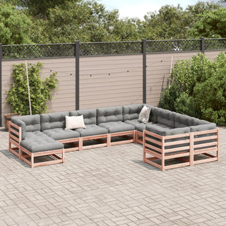 vidaXL 10 Piece Garden Sofa Set Solid Wood Douglas Fir - 3299638 - Sofa In Store