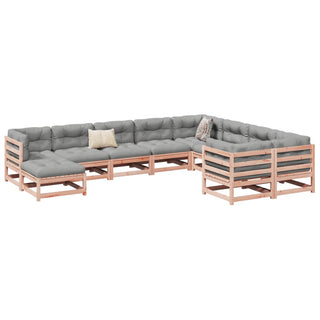vidaXL 10 Piece Garden Sofa Set Solid Wood Douglas Fir - 3299638 - Sofa In Store