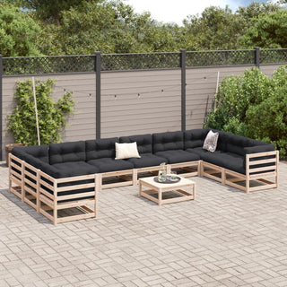vidaXL 11 Piece Garden Sofa Set Solid Wood Pine - 3299644 - Sofa In Store