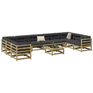 vidaXL 11 Piece Garden Sofa Set Impregnated Wood Pine - Sofa In Store