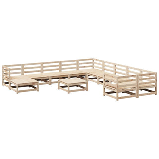 vidaXL 12 Piece Garden Sofa Set  Solid Wood Pine - Sofa In Store