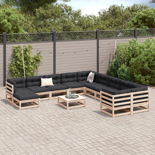 vidaXL 12 Piece Garden Sofa Set  Solid Wood Pine - Sofa In Store
